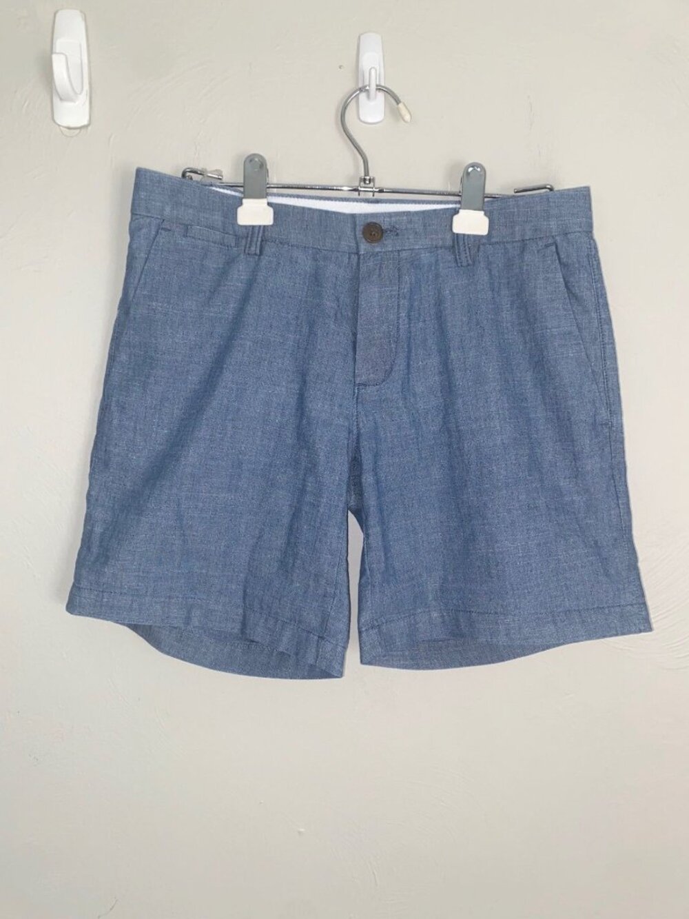 Chambray Rollup Shorts Banana Republic 0R Blue 100% cotton summer outdoors NWT